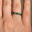 Round Brilliant Cut Emerald & Diamond 7 Stone Eternity Ring