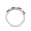 Round Brilliant Cut Ruby & Diamond 7 Stone Eternity Ring