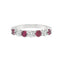 Round Brilliant Cut Ruby & Diamond 7 Stone Eternity Ring