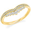 Round Brilliant Cut 0.30ct Diamond Curved Wedding Band