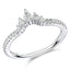 Round Brilliant & Pear Cut 0.35ct Diamond Shaped Wedding Band