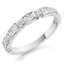 Round Brilliant & Baguette Cut 0.60ct Diamond Half Hoop Wedding Band