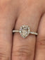 Pear Cut 0.54ct Diamond Halo Engagement Ring