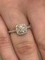 Round Brilliant Cut 0.45ct Diamond Double Halo Engagement Ring