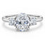Oval Cut 0.90ct Diamond With Round Brilliant Cut Diamonds Trilogy Engagement Ring