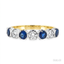 Round Brilliant Cut Sapphire & Diamond 7 Stone Eternity Ring