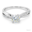 Round Brilliant Cut 0.70ct Diamond Engagement Ring with Diamond Shoulders