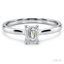 Emerald Cut 0.53ct Diamond Solitaire Engagement Ring