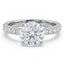 Round Brilliant Cut 1.00ct Diamond Engagement Ring with Diamond Shoulders