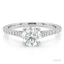Round Brilliant Cut 1.00ct Diamond Engagement Ring with Diamond Shoulders