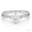 Round Brilliant Cut 0.70ct Diamond Engagement Ring with Diamond Shoulders