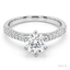 Round Brilliant Cut 0.91ct Diamond Engagement Ring with Diamond Shoulders