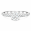 Round Brilliant Cut 0.70ct Diamond Engagement Ring with Diamond Shoulders