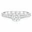 Round Brilliant Cut 0.70ct Diamond Engagement Ring with Diamond Shoulders