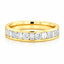 Round Brilliant & Baguette Cut 0.76ct Diamond Half Hoop Eternity Ring