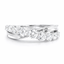 Round Brilliant Cut 0.91ct Diamond Crossover 9 Stone Eternity Ring