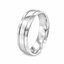 Traditional Court 6mm Wedding Band With Matt Centre & Line Detail