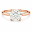 Lab Grown Round Brilliant Cut 2.03ct Diamond Solitaire Engagement Ring With Hidden Halo