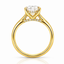 Lab Grown Round Brilliant Cut 2.03ct Diamond Solitaire Engagement Ring With Hidden Halo