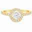 Round Brilliant Cut 0.70ct Diamond Halo Engagement Ring