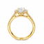 Round Brilliant Cut 0.70ct Diamond Halo Engagement Ring