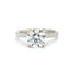 Lab Grown Round Brilliant Cut 2.03ct Diamond Solitaire Engagement Ring With Hidden Halo