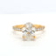 Lab Grown Oval Cut 2.00ct Diamond Engagement Ring with Diamond Shoulders & Hidden Halo