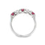 Round Brilliant Cut Ruby & Diamond 5 Stone Eternity Ring