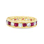 Round Brilliant Cut Ruby & Diamond Full Hoop Eternity Ring