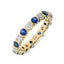Round Brilliant Cut Sapphire & Diamond Full Hoop Eternity Ring