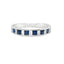 Princess & Baguette Cut Sapphire & Diamond Half Hoop Eternity Ring
