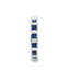 Princess & Baguette Cut Sapphire & Diamond Half Hoop Eternity Ring