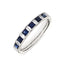 Princess & Baguette Cut Sapphire & Diamond Half Hoop Eternity Ring