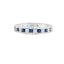 Princess Cut Sapphire & Diamond Full Hoop Eternity Ring