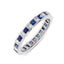 Princess Cut Sapphire & Diamond Full Hoop Eternity Ring