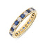 Round Brilliant Cut Sapphire & Diamond Full Hoop Eternity Ring
