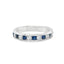 Round Brilliant Cut Sapphire & Diamond Half Hoop Eternity Ring
