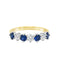 Round Brilliant Cut Sapphire & Diamond 7 Stone Eternity Ring
