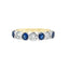 Round Brilliant Cut Sapphire & Diamond 7 Stone Eternity Ring