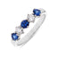Round Brilliant Cut Sapphire & Diamond 5 Stone Eternity Ring