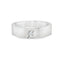 Platinum Flat Wedding Band with Round Brilliant Cut Diamond