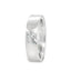 Platinum Flat Wedding Band with Round Brilliant Cut Diamond