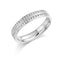 Round Brilliant Cut 0.56ct 2 Row Diamond Wedding Band