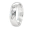 Platinum Court Wedding Band With 3 Round Brilliant Cut Diamonds