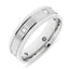 Platinum Flat 5mm Wedding Band with 6 Princess Cut Diamonds