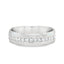 Platinum Channel Set Princess Cut Diamond Wedding Band