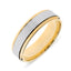 18ct Yellow Gold & Platinum Flat Wedding Band