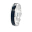 Platinum & Ceramic Flat Top Court Wedding Band