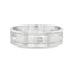 Platinum Flat 6.5mm Wedding Band with 6 Princess Cut Diamonds