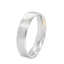 Flat Court Wedding Band with Matt Centre & Bright Cut Edges